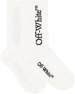Off-White c/o Virgil Abloh Logo Detailed Knitted Socks - White