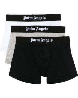 Palm Angels Logo-Waistband Boxers (Pack Of 3) - Black