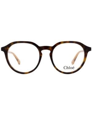 Chloé Chloé Eyewear Round Frame Glasses - White