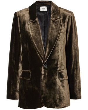 FRAME Single-Breasted Blazer - Black