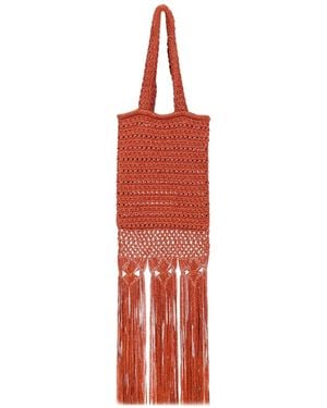 Alanui Ray Of Light Knitted Tote Bag - Red