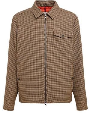 Moncler Escaut Virgin Wool Down Jacket - Brown