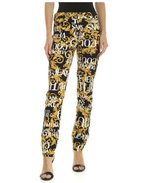 Versace Jeans Couture Printed Casual Trousers - Metallic