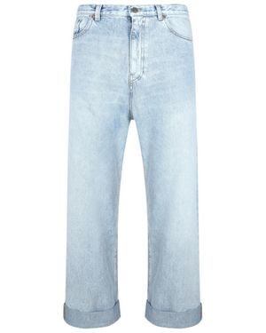 Valentino Wide-Leg Cropped Jeans - Blue