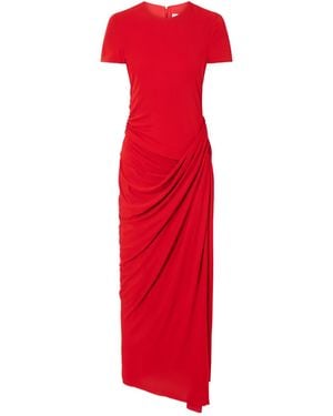 Erdem Crew Neck Short-Sleeve Midi Dress - Red
