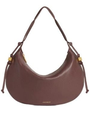 Coccinelle Medium Thess Leather Shoulder Bag - Brown