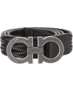 Ferragamo Ferragamo Gancini Braided Belt - Multicolour