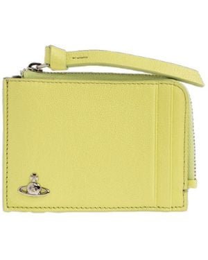 Vivienne Westwood Zip Card Holder Wallet - Yellow