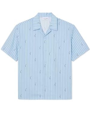 Lacoste Relaxed Fit Print Twill Shirt - Blue