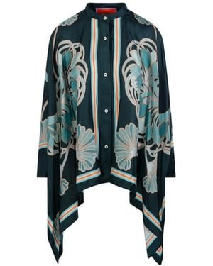 La DoubleJ La Doublej Scarf-Print Asymmetric Shirt - Green