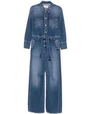 ICON DENIM Indie Belted Denim Jumpsuit - Blue