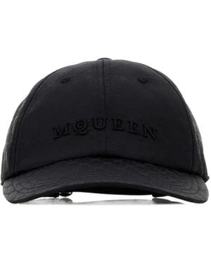 McQueen Logo Embroidered Baseball Cap - Blue
