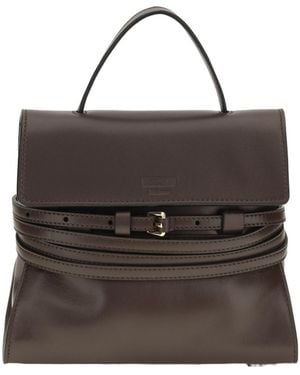 Moschino Tie Me Belted Shoulder Bag - Brown