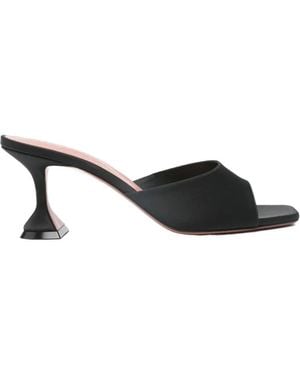 AMINA MUADDI Lupita Square-Toe Sandals - Black