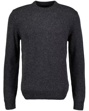 Barbour Crew Neck Solid Knit Jumper - Blue