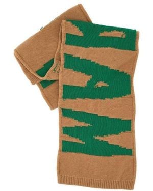 Marni Logo Knit Scarf - Green