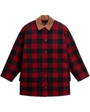 Woolrich Long-Sleeved Casual Jacket - Red