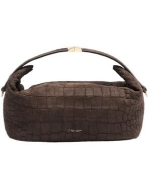 Calvin Klein Andy Small Leather Shoulder Bag - Brown