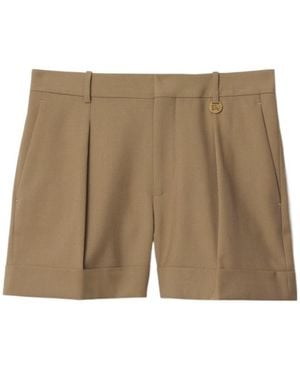 Burberry Wool Tailored Shorts - Natural