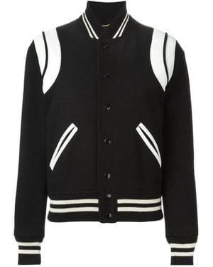 Saint Laurent Teddy Bomber Jacket - Black