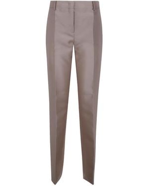 Alberta Ferretti Satin Tailored Pants - Gray