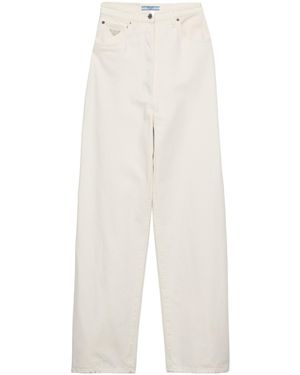 Prada Wide-Leg Denim Jeans - White