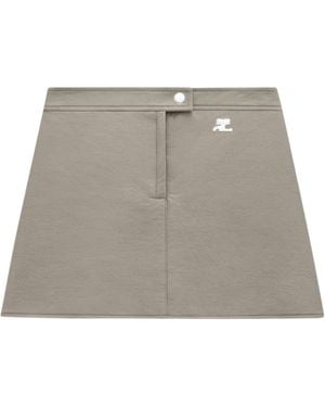 Courreges Courrèges Reedition Vinyl Mini Skirt - Grey