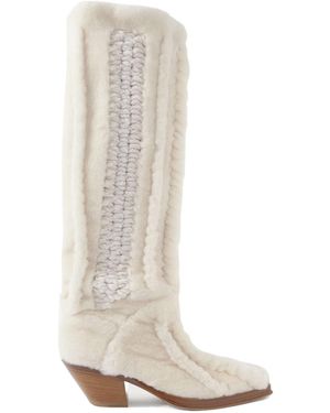 Gabriela Hearst Joseph Chunky Heeled Knee-High Boots - White