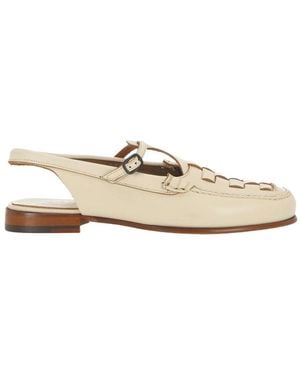 Hereu Roqueta Slingback Moccasins - White