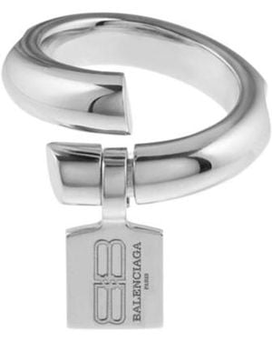 Balenciaga Saint-Germain Tag Ring - White