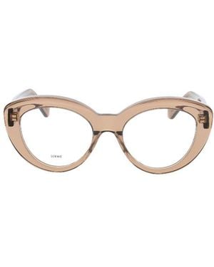 Loewe Anagram Motif Cat-Eye Frame Glasses - White
