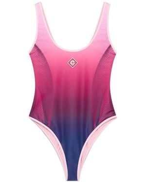 CASABLANCA Aubergine Gradient Swimsuit - Pink