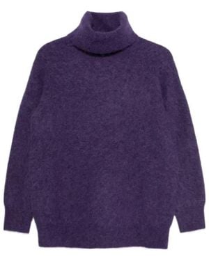 JOSEPH Meslay Roll-Neck Sweater - Purple