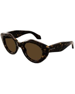 Alaïa Alaïa Cat-Eye Frame Sunglasses - White