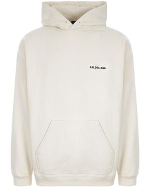 Balenciaga Oversized Cotton Jumper - White