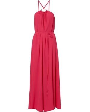 JOSEPH Zuzi Halterneck Crêpe Maxi Dress - Red