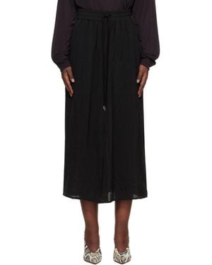 Studio Nicholson Drawstring Midi Skirt - Black