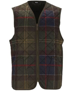 Barbour Icons Collection Tartan Boston Quilted Liner Gilet - Black