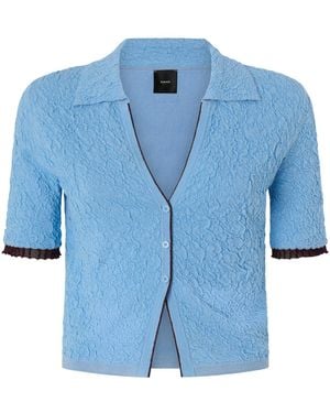 Pinko Collared Textured Shirt - Blue