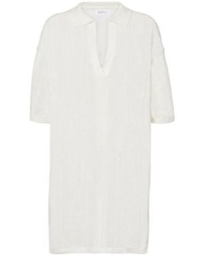 Velvet By Graham & Spencer Mila Cotton Pointelle Minidress - White
