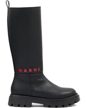 Marni Signature High-Shaft Boots - Black