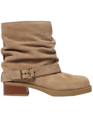 Michael Kors Pleated Flat Boots - Brown