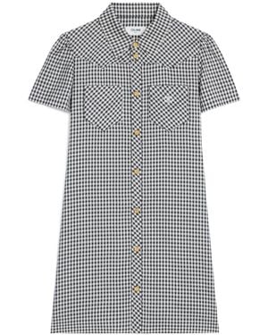 Celine Mini Shirt Dress - Gray