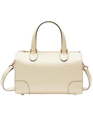 Valextra Top-Handle Cross Body Bag - Natural