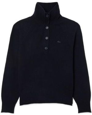 Lacoste Carded High Neck Jumper - Blue