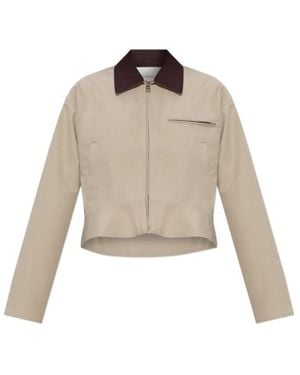 JW Anderson Jw Anderson Curved Hem Workwear Jacket - Natural