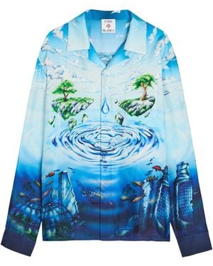 CASABLANCA Printed Shirt - Blue