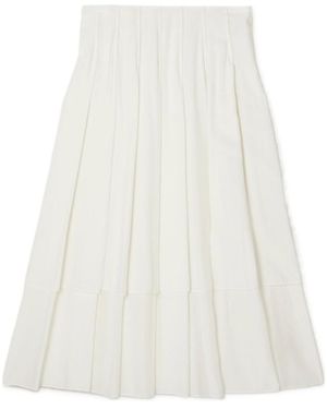 The Row Pleated Midi Skirt - White