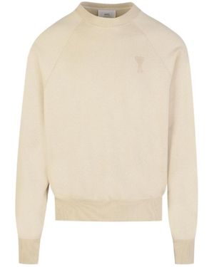 Ami Paris Ami De Coeur Embroidered Sweatshirt - White