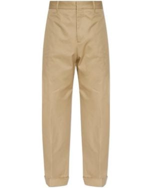 DSquared² Pleated-Cuff Casual Trousers - Natural